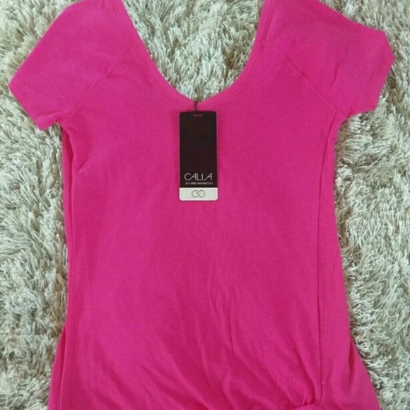 Calia Bright Rose Knot Detail Tee - Picture 3 of 4